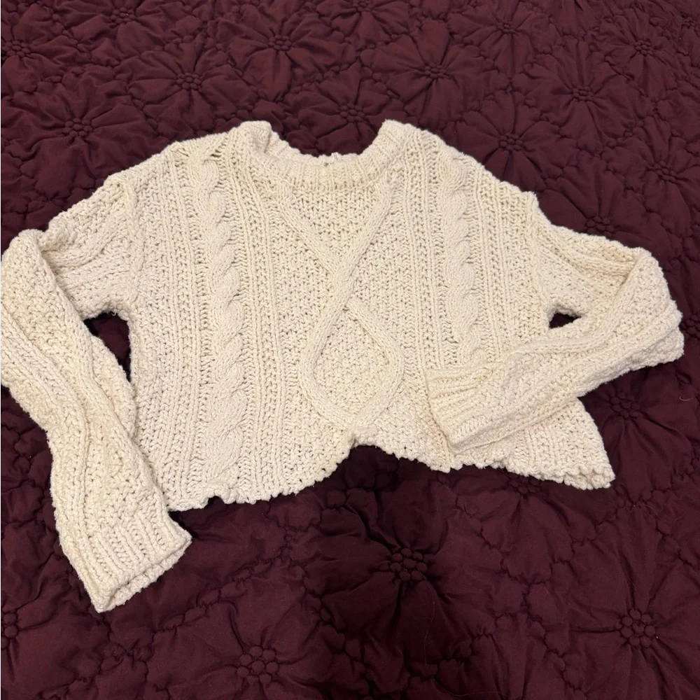 Free People Cutting Edge Cable Pullover - Picture 6 of 6